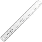 12" Length - 1/16 Graduations - Imperial, Metric Measuring System - Plastic - Clear - 1 Each