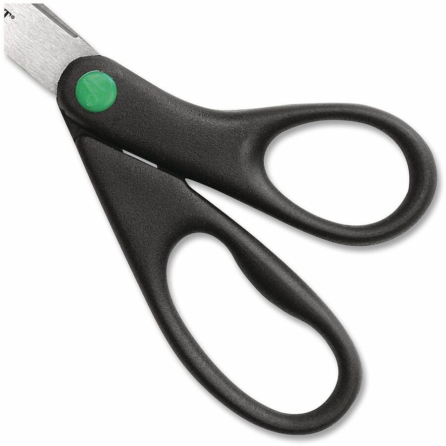 3.75" Cutting Length - 9" Overall Length - Straight-left/right - Stainless Steel - Pointed Tip - Black - 1 Each
