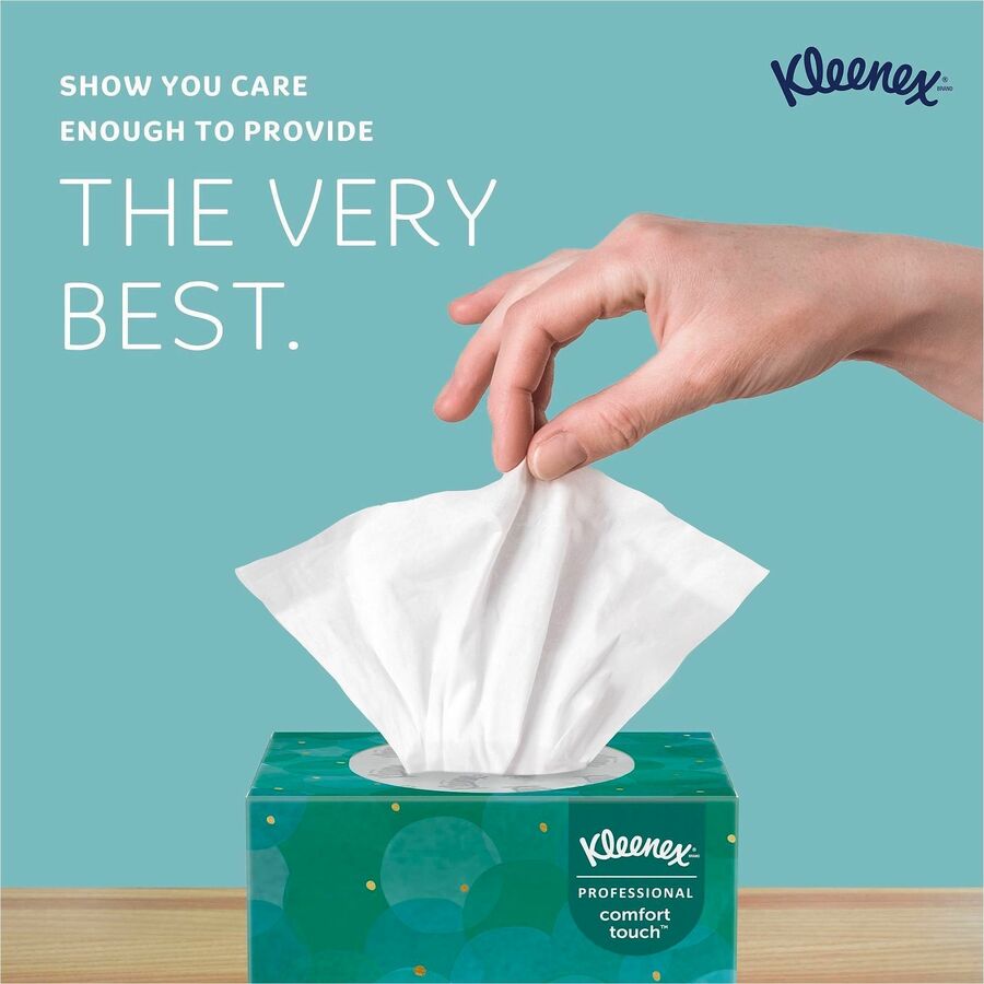 Kleenex Professional Facial Tissue Cube for Business - 2 Ply - White - PaperBox - 90/Box - 6 / Pack