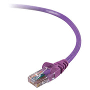 Belkin RJ45 Category 5e Patch Cable - 12 ft Category 5e Network Cable - First End: 1 x RJ-45 Network - Male - Second End: 1 x RJ-45 Network - Male - Patch Cable - Purple - 1 Each