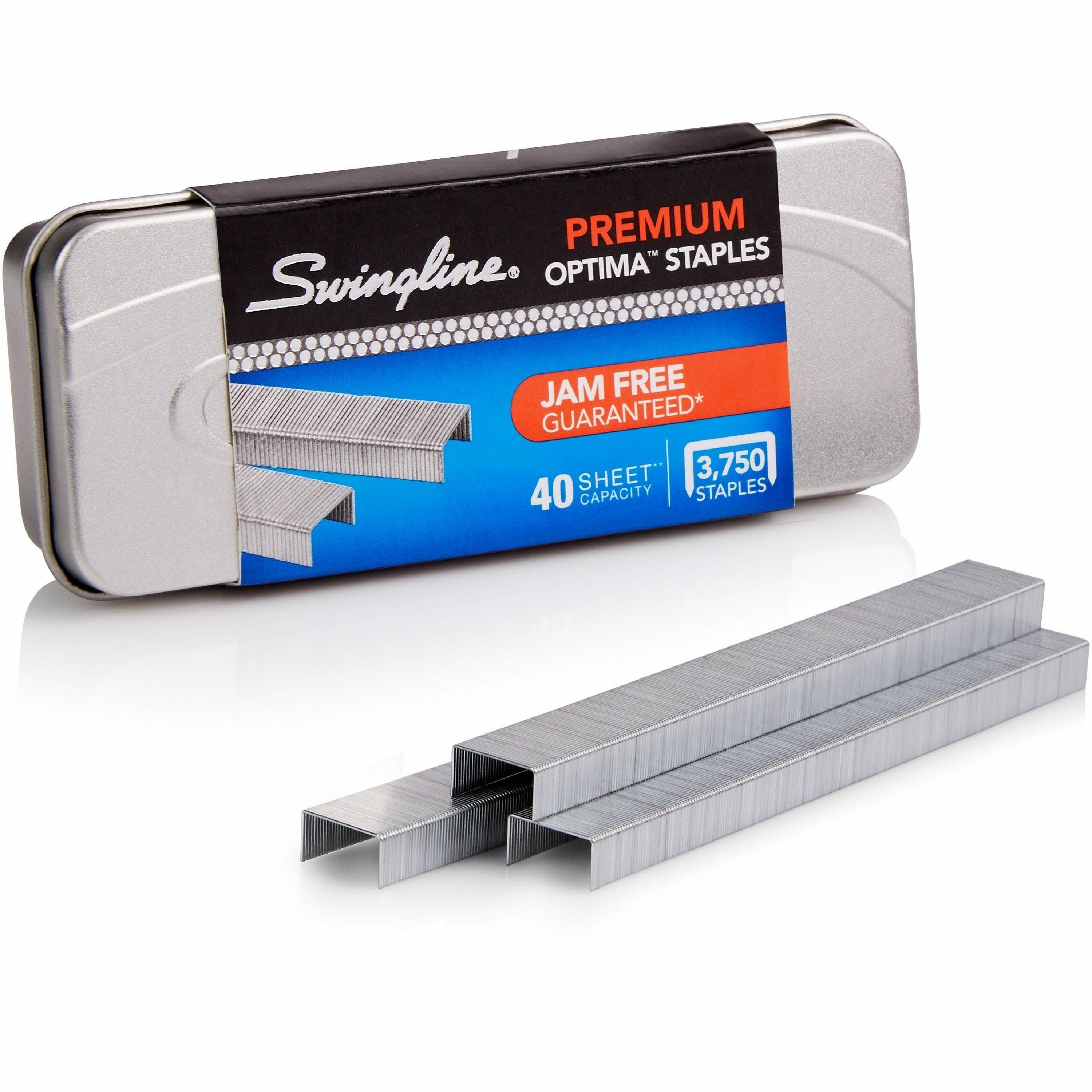 Standard - 1/4" Leg - Holds 40 Sheet(s) - Silver - Metal - 0.3" Height x 0.5" Width - 210 Per Strip - 3750 / Box