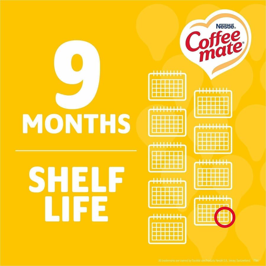 Coffee mate Hazelnut Nondairy Liquid Creamer Singles - Hazelnut Flavor - 0.38 fl oz (11 mL) - 180 Serving - 180 / Carton
