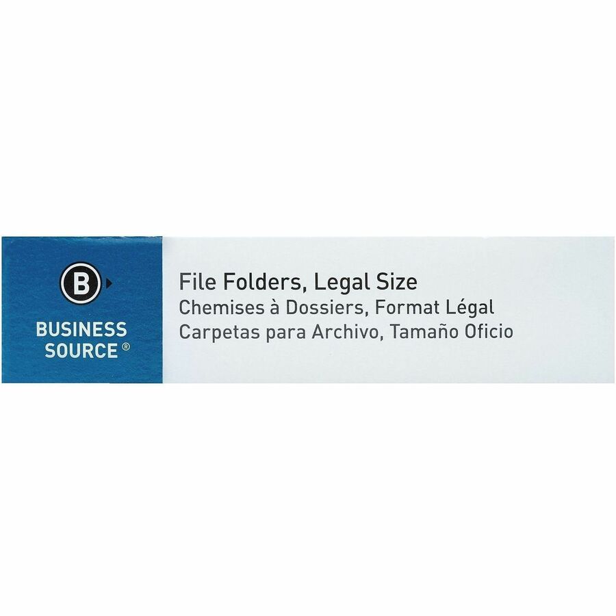 Business Source 1/3 Tab Cut Legal Recycled Top Tab File Folder - 8 1/2" x 14" - 3/4" Expansion - Top Tab Location - Assorted Tab Position - 1 Plys - Manila - Manila - Tab - 10% Recycled - 100 / Box