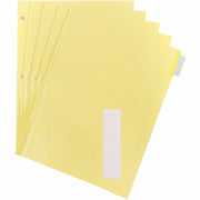 Business Source Buff Stock Ring Binder Indexes, 8 Dividers, Blank Clear Tabs, 1.25" Tab Width, 8.5" x 11" Letter Size, 3-Hole Punched, Buff Paper, 1 Set