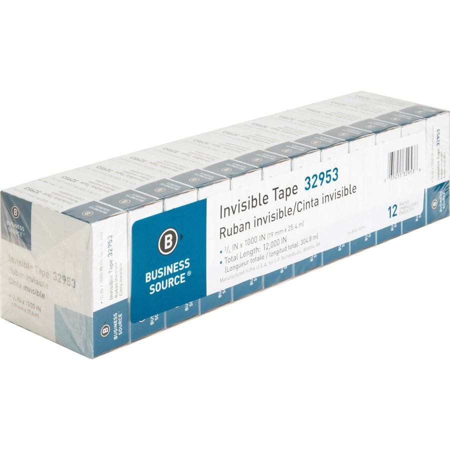 27.78 yd Length x 0.75" Width - 1" Core - Clear - For Multipurpose, Splicing, Mending, Holding - 12 / Pack