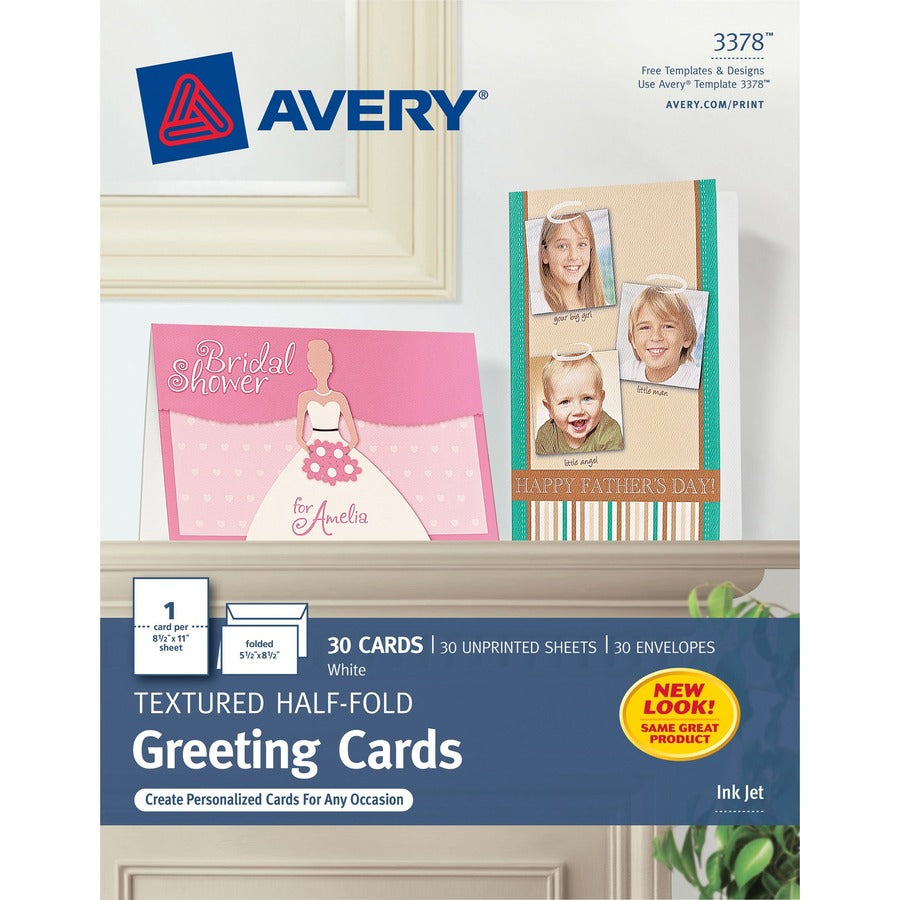 5 1/2" x 8 1/2" - Textured - Uncoated, Heavyweight - White - 30/Pack - 6 / Carton