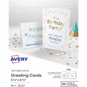 5 1/2" x 8 1/2" - Textured - Uncoated, Heavyweight - White - 30/Pack - 6 / Carton