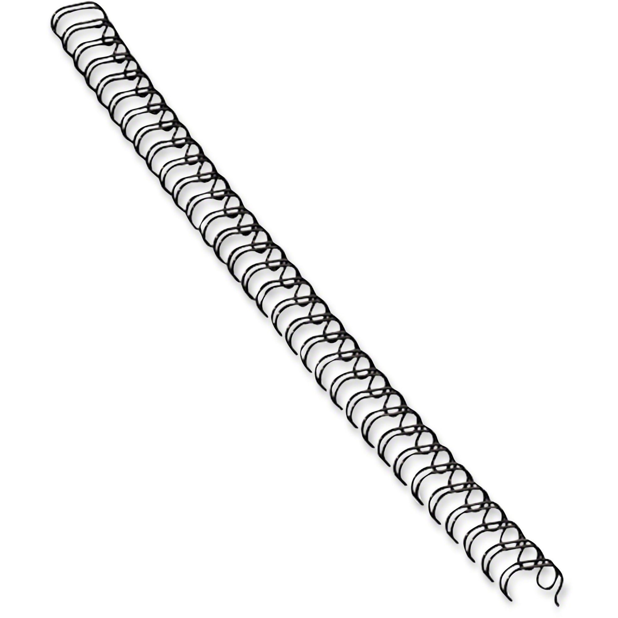 Fellowes Double-Loop Wire Binding Combs - 10.5" Height x 0.5" Width x 1" Depth - 0.56" Maximum Capacity - 130 x Sheet Capacity - Round - Black - 25 / Pack