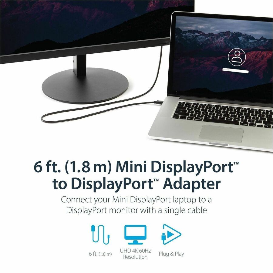 StarTech.com DisplayPort/Mini DisplayPort Audio/Video Cable