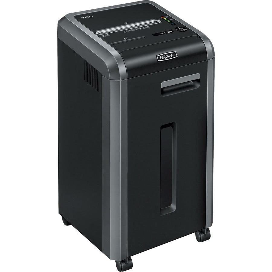 Continuous Shredder - Cross Cut - 22 Per Pass - for shredding Staples, Credit Card, CD, DVD, Paper Clip, Junk Mail, Paper - 0.156" x 1.500" Shred Size - P-4 - 14 ft/min - 9.50" Throat - 16 gal Wastebin Capacity - Black, Dark Silver