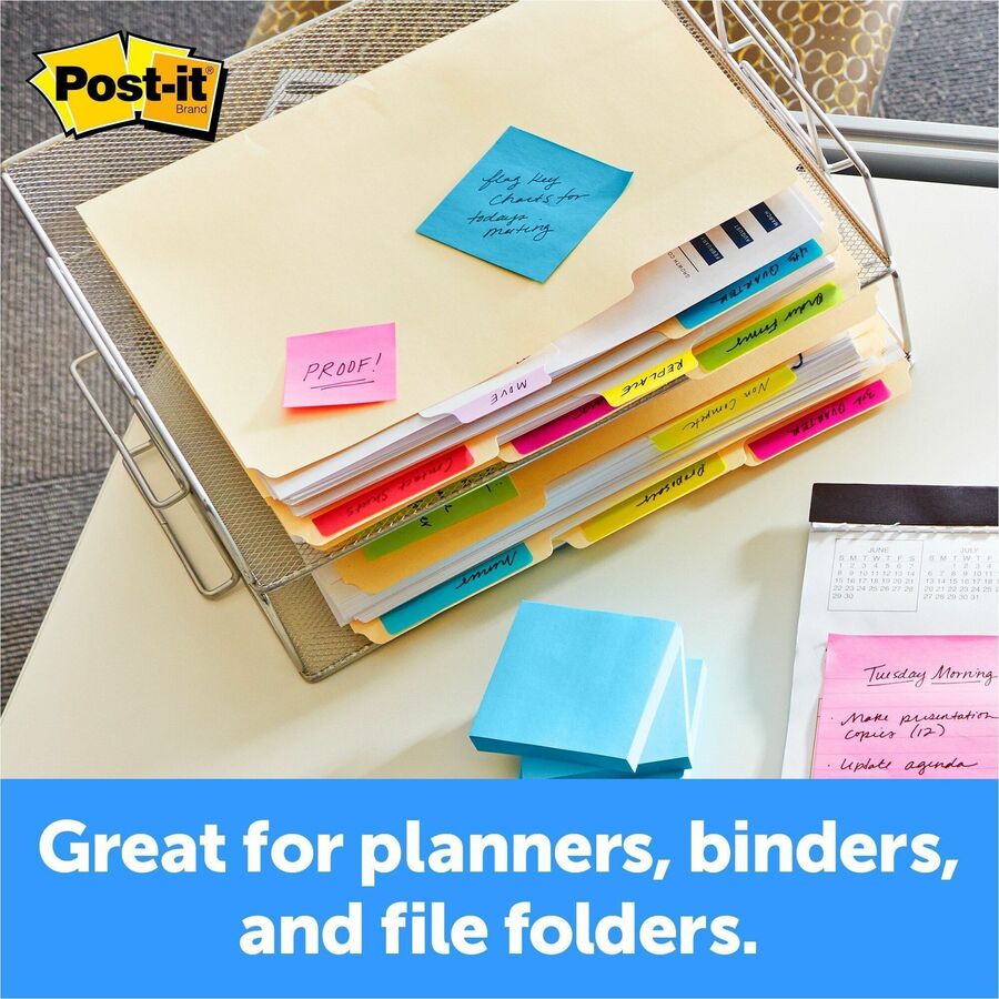 Post-it&reg; Durable Tabs - 1.50" Tab Height x 2" Tab Width - Removable - White Tab(s) - Printable, Durable, Long Lasting, Easy to Use - 1 Pack