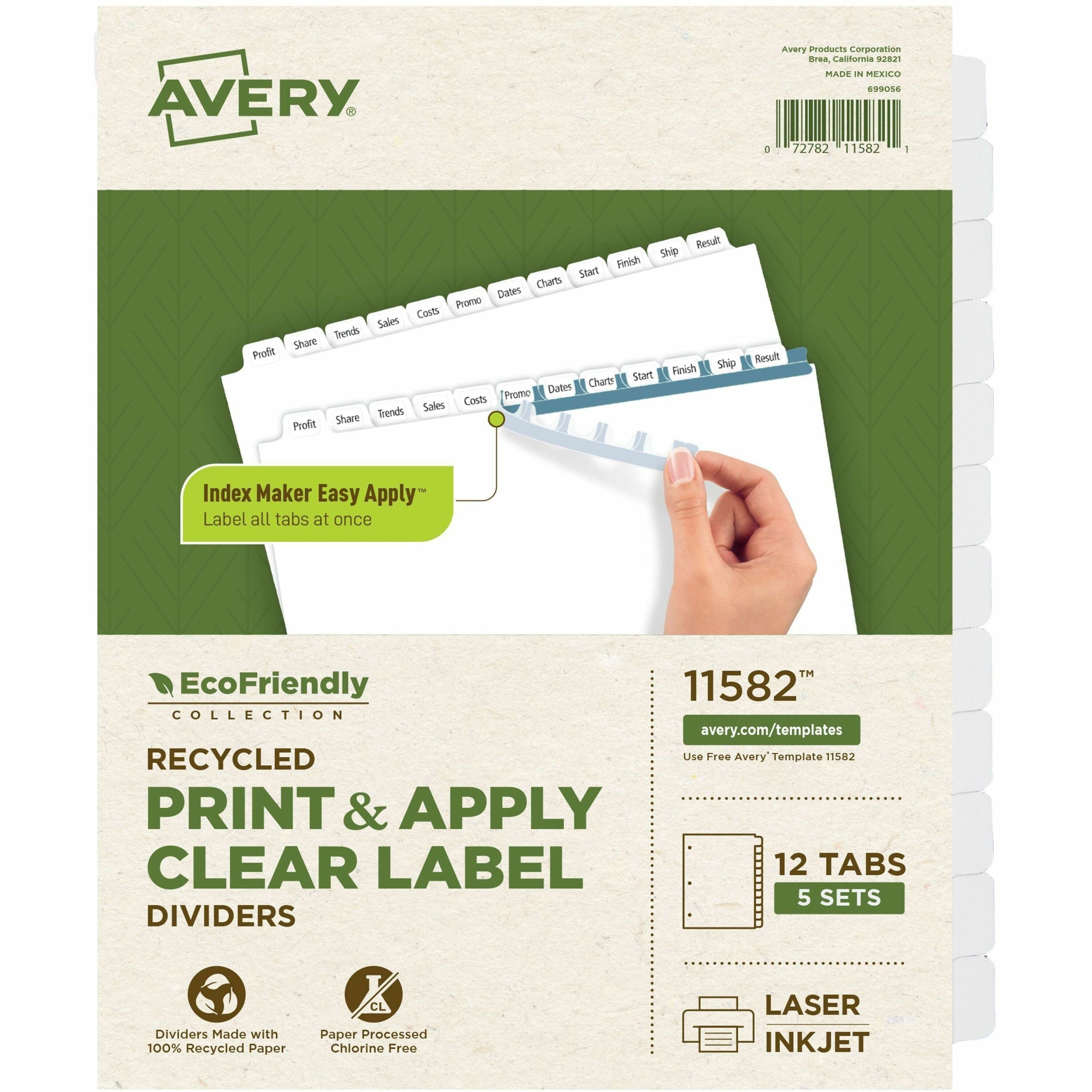 Avery&reg; Eco-friendly Index Makers Dividers