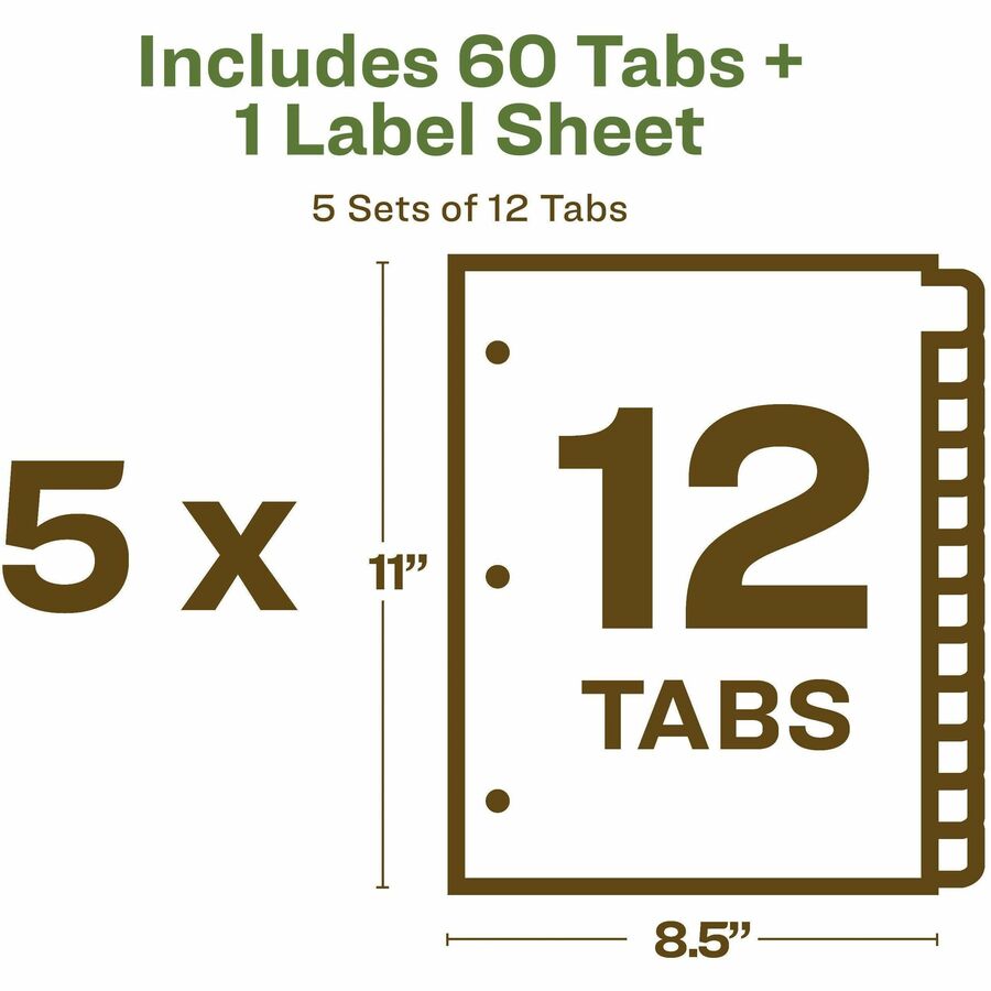 Avery&reg; Eco-friendly Index Makers Dividers