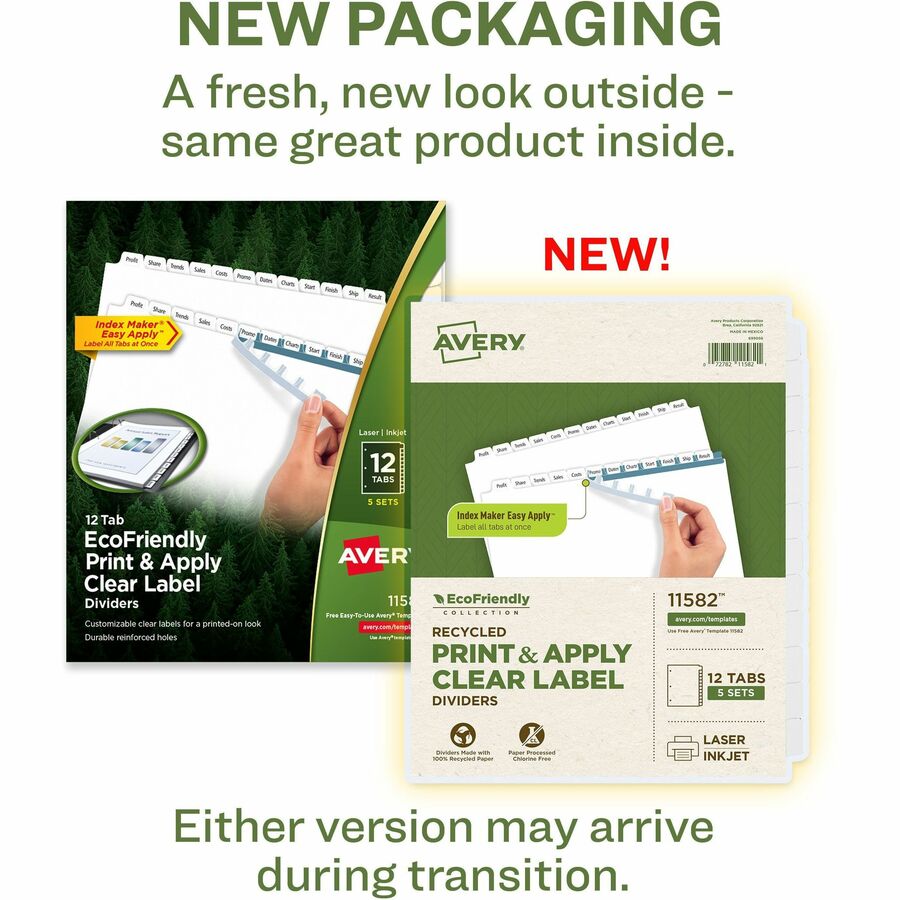 Avery&reg; Eco-friendly Index Makers Dividers
