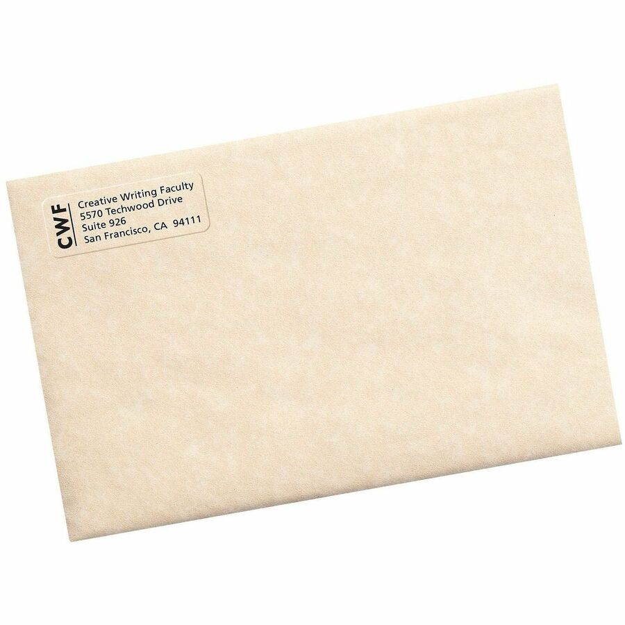 Avery Easy Peel Return Address Labels, Matte Clear, 21/32" x 1 3/4", Rectangle, Permanent Adhesive, Laser Compatible, 60 Labels/Sheet, 60 Sheets, 600 Labels/Pack