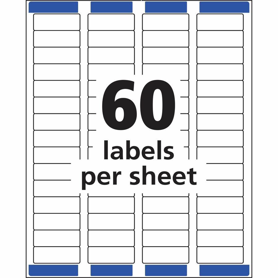 Avery Easy Peel Return Address Labels, Matte Clear, 21/32" x 1 3/4", Rectangle, Permanent Adhesive, Laser Compatible, 60 Labels/Sheet, 60 Sheets, 600 Labels/Pack