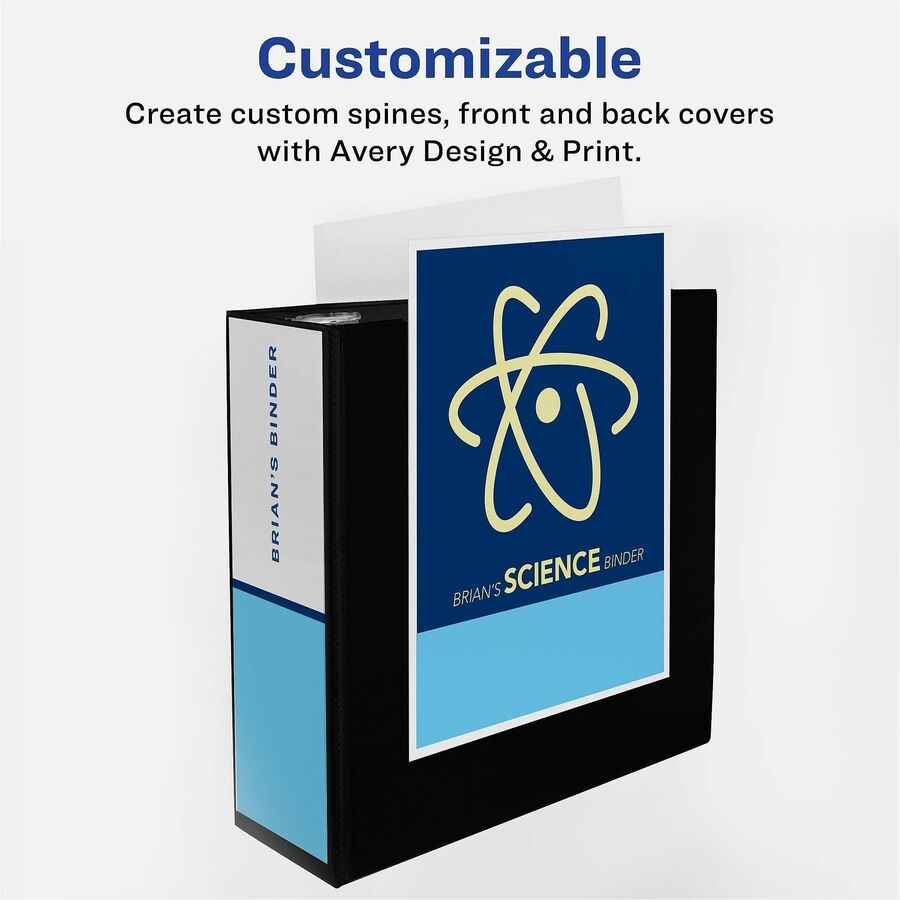 4" Binder Capacity - Letter - 8 1/2" x 11" Sheet Size - 760 Sheet Capacity - 760 Ring(s) - Fastener(s): Slant Ring - Pocket(s): 4 - Polypropylene - Adhesive, Antimicrobial, Durable, Heavy Duty, Pocket, Recyclable, UV Resistant - 1 Each