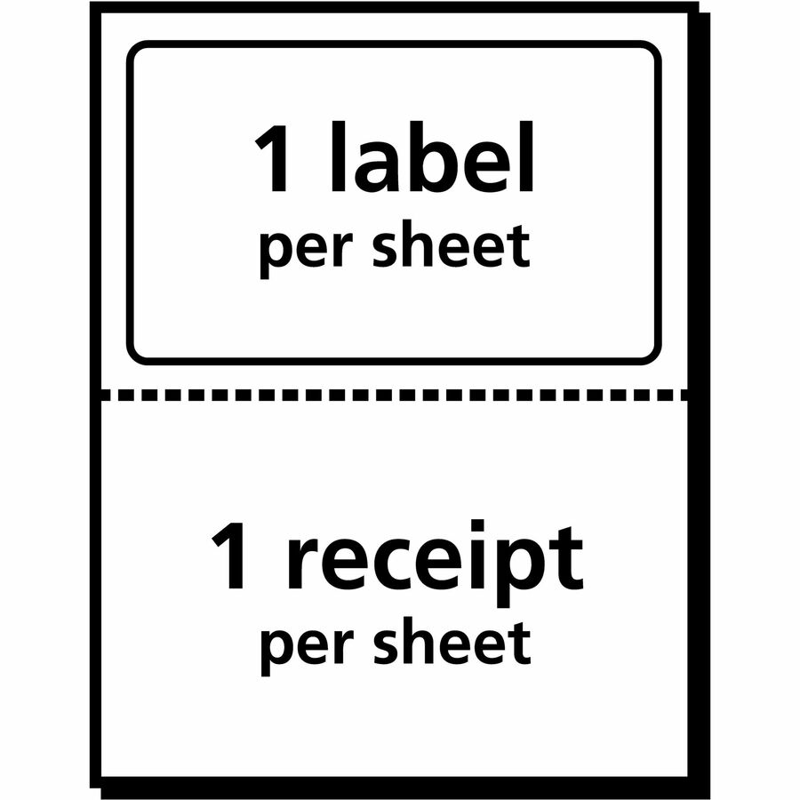 7 5/8" Length - Permanent Adhesive - Rectangle - Laser - White - Paper - Permanent Adhesive, Smudge-free, Jam-free - 1 / Sheet - 50 Total Sheets - 50 Total Label(s) - 50 / Pack