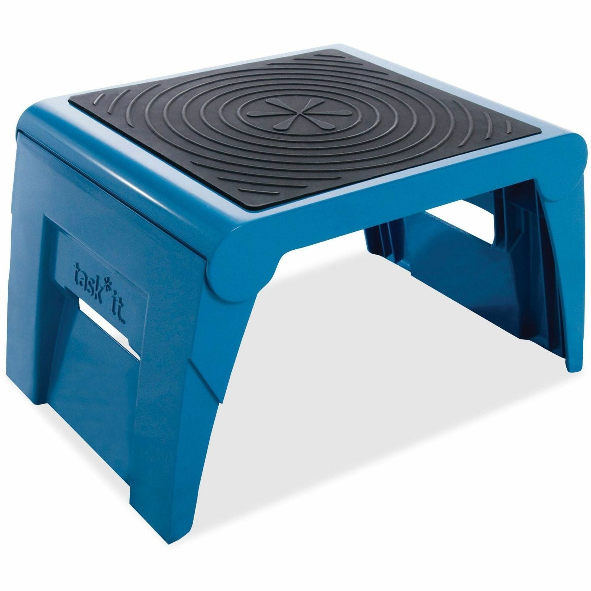 Cramer 1-Up™ Nonslip Folding Step Stool - 1 Step - 9.5" Length x 14.5" Width x 11.3" Depth - Blue