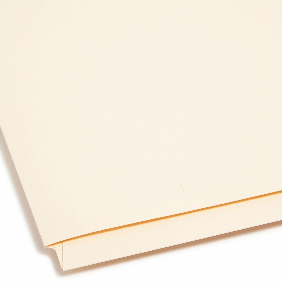 Smead Straight Tab Cut Letter Recycled Fastener Folder - 8 1/2" x 11" - 2 x 2B Fastener(s) - 1 Pocket(s) - 11 pt. - 2 Plys - Manila - 10% Recycled - 50 / Box