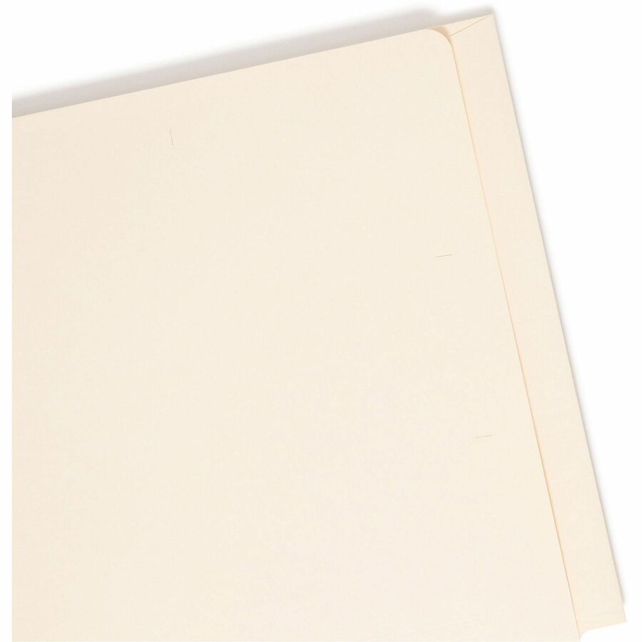 Smead Straight Tab Cut Letter Recycled Fastener Folder - 8 1/2" x 11" - 2 x 2B Fastener(s) - 1 Pocket(s) - 11 pt. - 2 Plys - Manila - 10% Recycled - 50 / Box