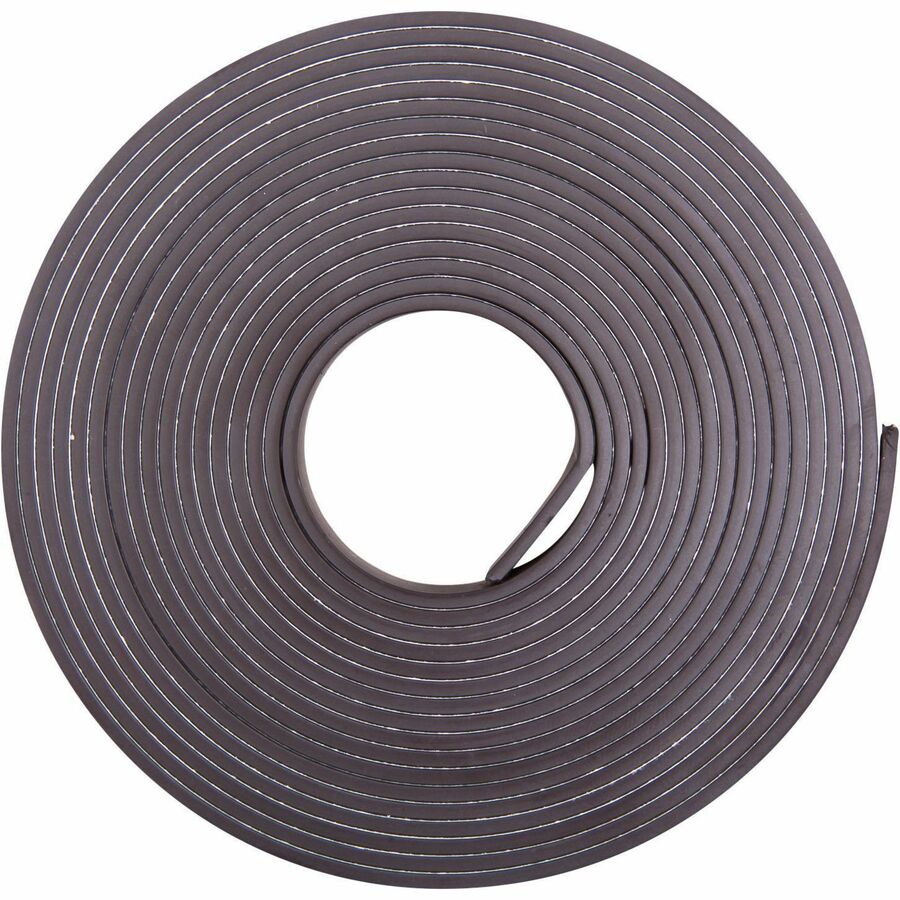 Zeus Magnetic Tape, 15 ft x 0.50", Black, Adhesive Backing, Dispenser with Cutter Edge, 1 Roll
