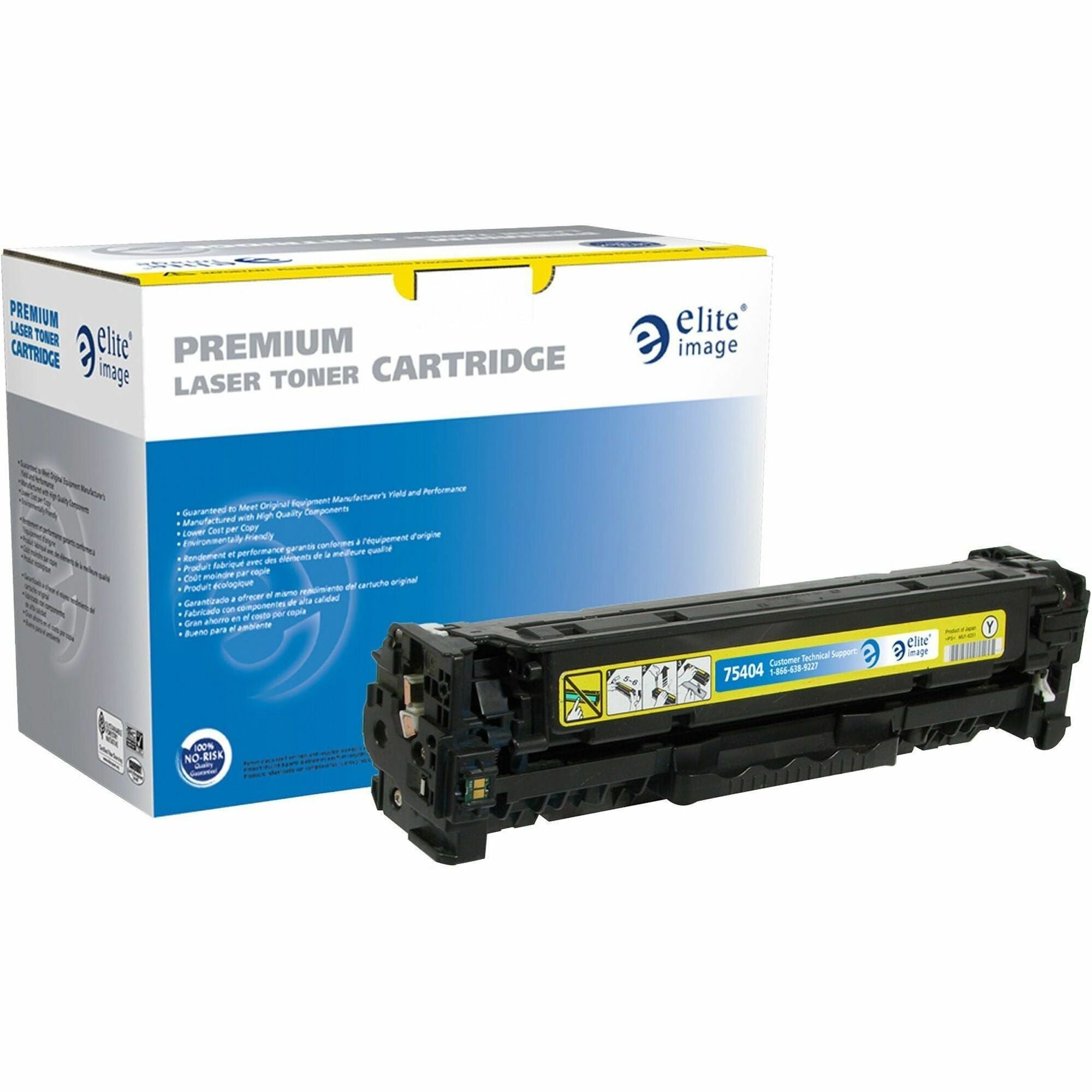 Elite Image Remanufactured Laser Toner Cartridge 304A (CC532A) - Yellow - 1 Each