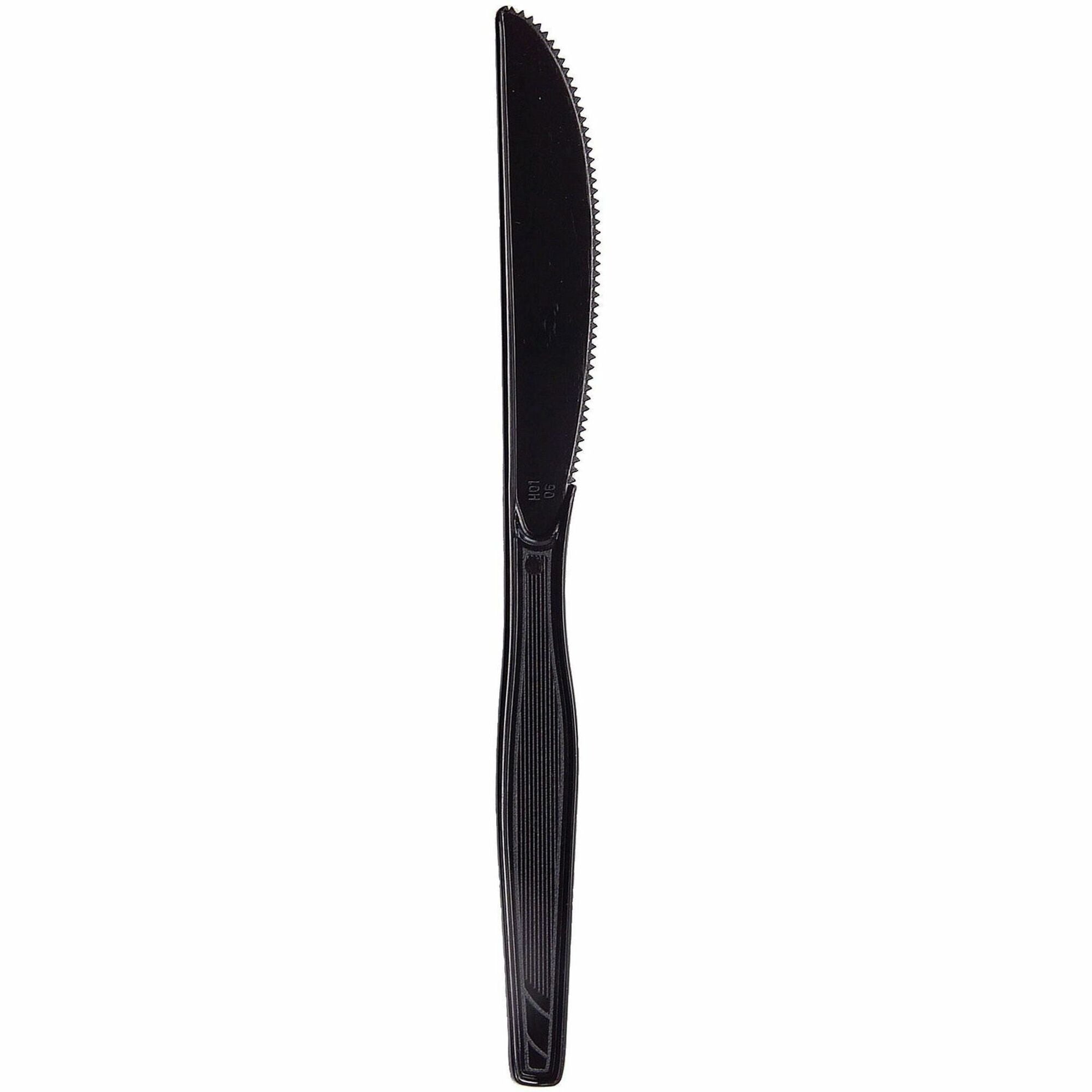 Dixie Medium-weight Disposable Knives by GP Pro - Black - 1 Carton