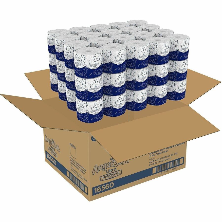 2 Ply - 4" Width x 4" Length - 400 Sheets/Roll - White - 60 / Carton
