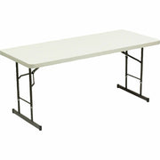 IndestrucTable® Classic Adjustable Height Folding Table, Platinum Granite - 30" x 72"