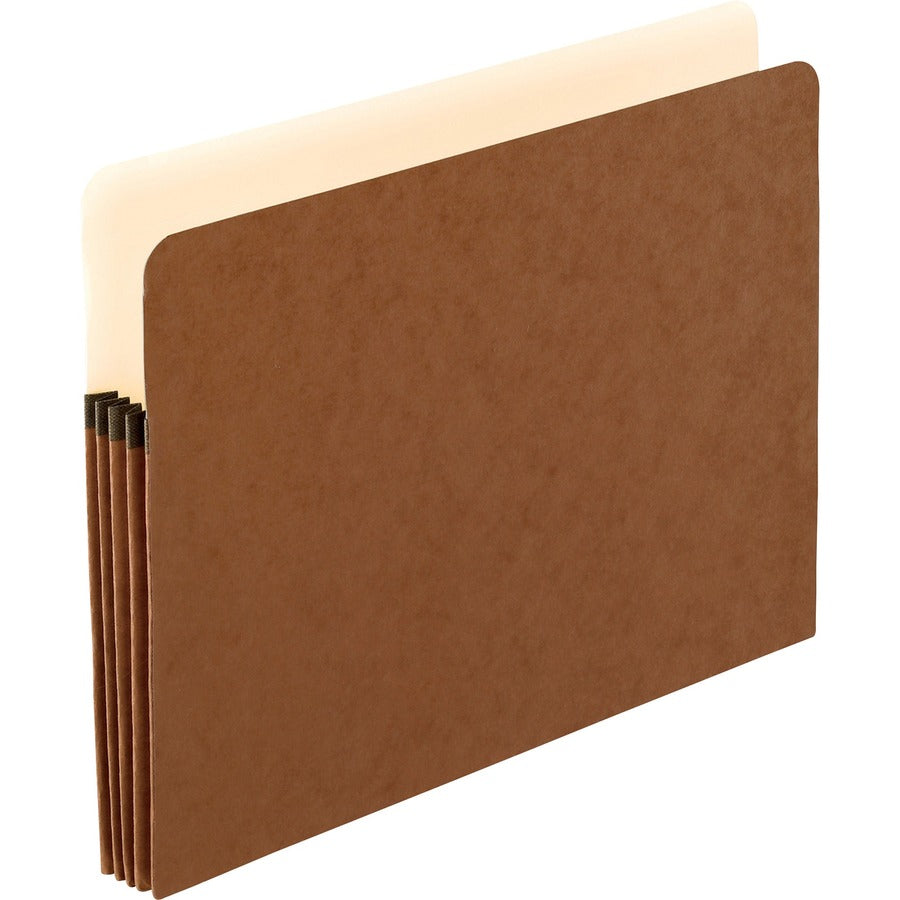 Pendaflex Letter Recycled File Pocket - 8 1/2" x 11" - 3 1/2" Expansion - 11 pt. - Redrope, Fiber - Red Fiber - 30% Recycled - 10 / Box