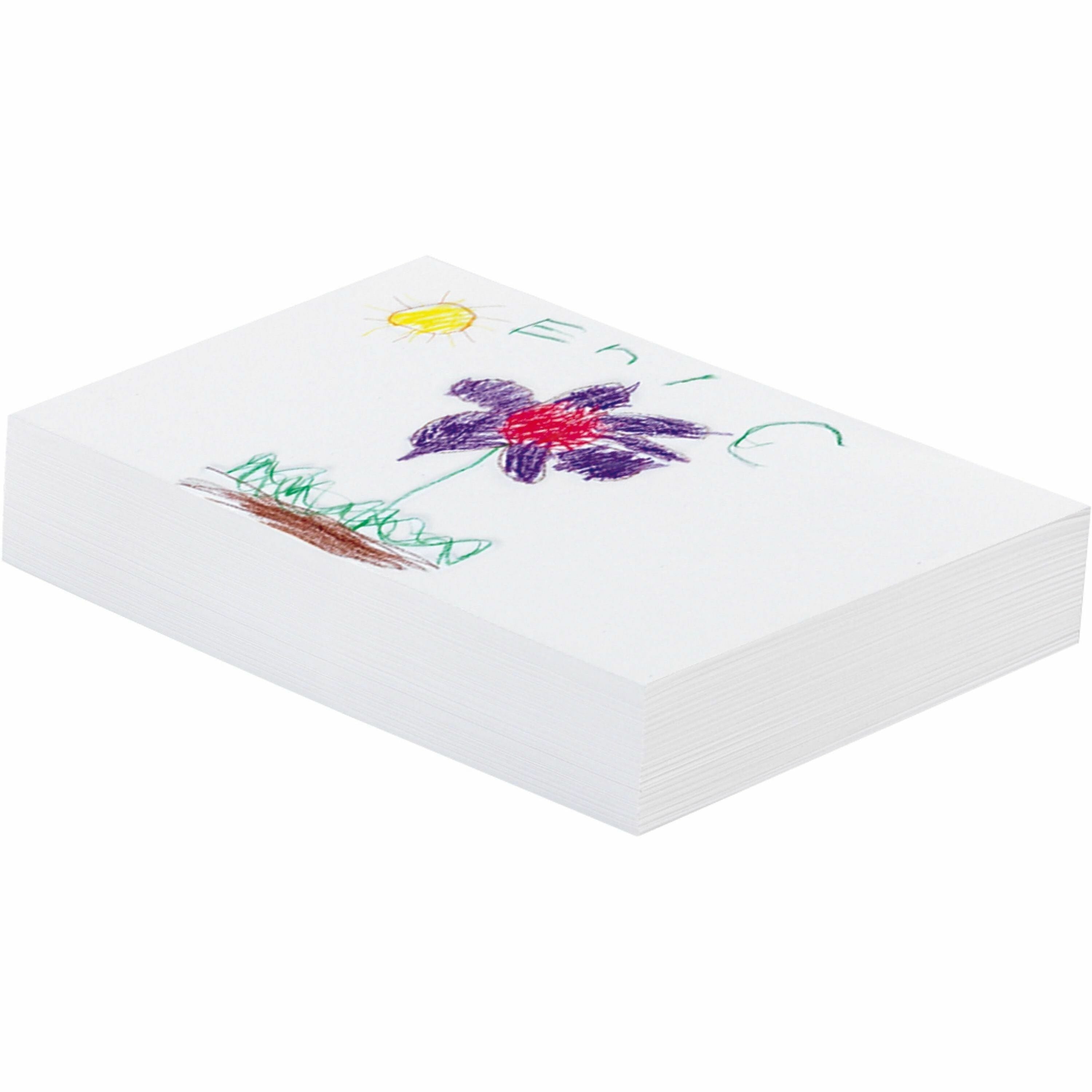 Ecology Recycled Medium-Weight Drawing Paper - 500 Sheets - Plain - 12" x 18" Sheet Size - White Paper - Acid-free, Process Chlorine-free - Recycled - 500 / Ream
