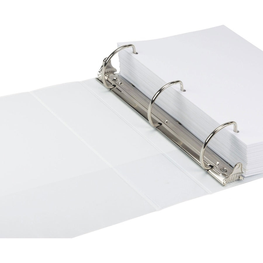 Samsill Earth's Choice Plant-based Durable View Binder, 3" D-Ring, Letter Size, 625 Sheet Capacity, 2 Pockets, White, 1 Each