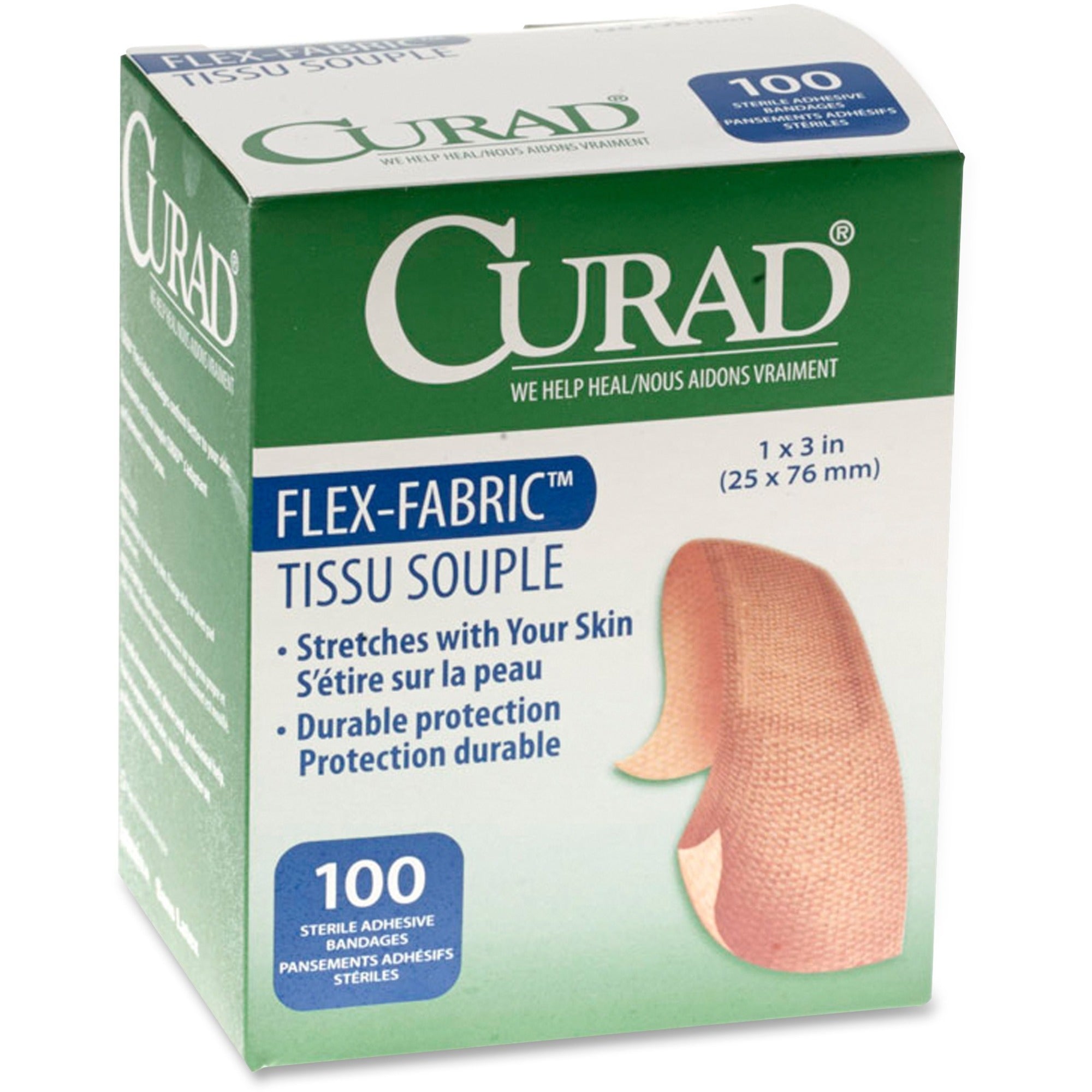 - 1" Width x 3" Length - Tan - 100 / Box