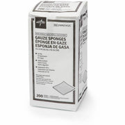 Medline Caring Non-sterile Gauze Sponges - 12 Ply - 4" Width x 4" Length - White - 200 / Box