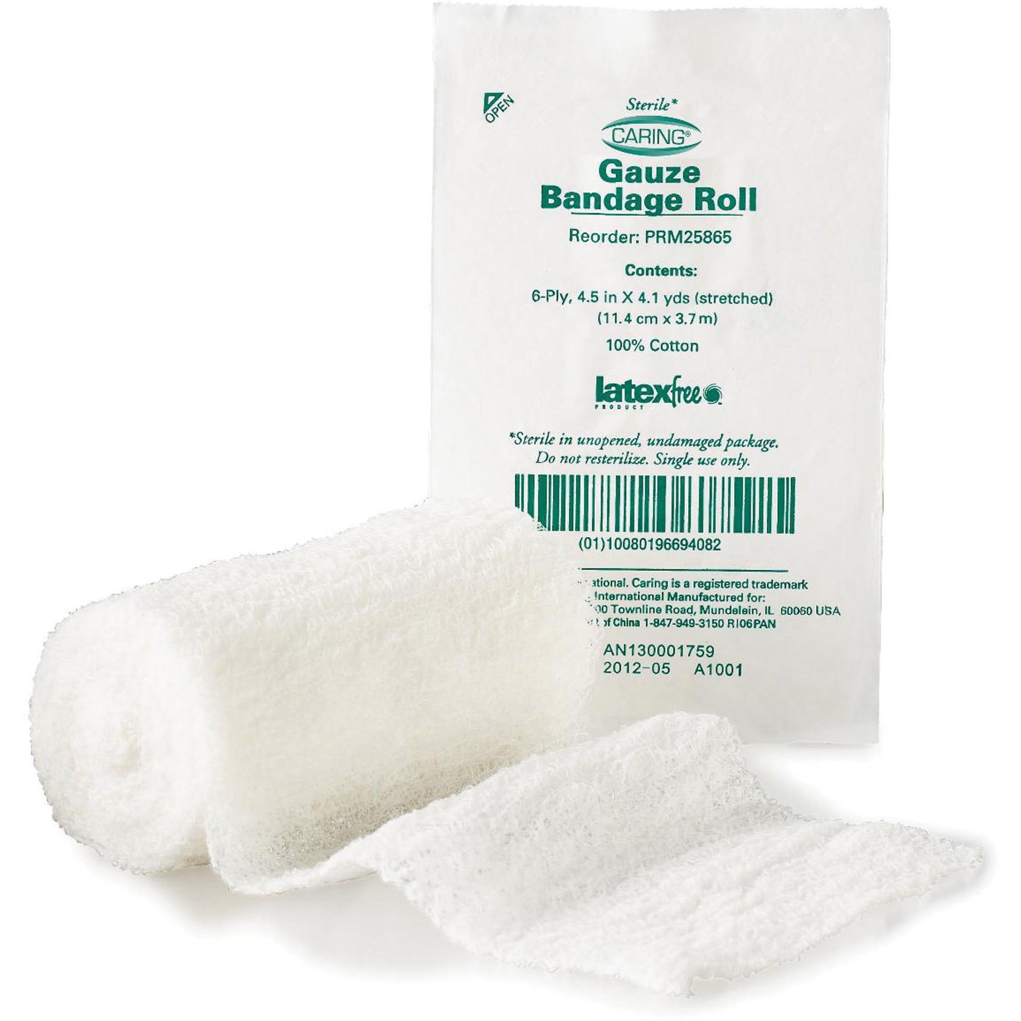 6 Ply - 4.50" Width x 12.30 ft Length - White - 100 / Box