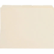 8 1/2" x 11" - 3/4" Expansion - Top Tab Location - Assorted Tab Position - 11 pt. - Manila - Manila - 10% Recycled - 100 / Box
