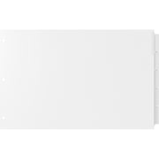 5 x Divider(s) - 5 Tab(s) - 5 Tab(s)/Set - 8.5" Divider Width x 14" Divider Length - Legal - 3 Hole Punched - White Divider - Clear Plastic Tab(s) - 30% Recycled - Hole Reinforcement, Punched - 1 Set