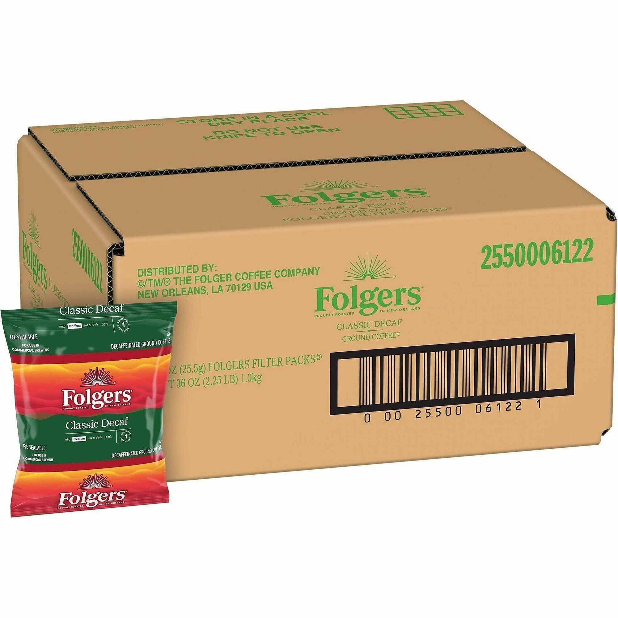 0.9 oz Per Pouch - Filter Pack - Decaffeinated - 40 / Carton