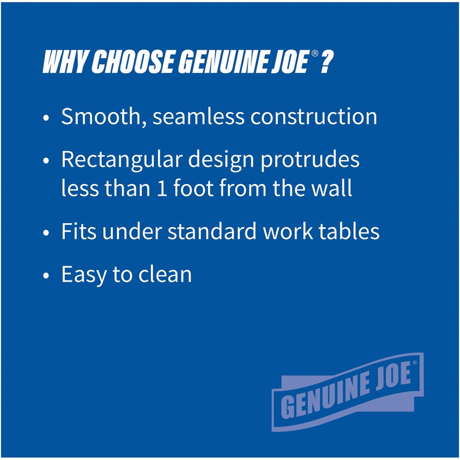 Genuine Joe 23 Gallon Recycling Container - 23 gal Capacity - Rectangular - 30" Height x 22.5" Width x 11" Depth - Blue, White - 1 Each