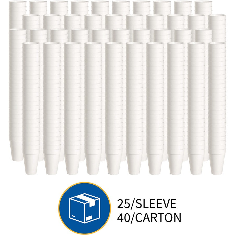 10 fl oz - White - Foam - Hot Drink, Cold Drink - 25/Pack - 40 / Carton