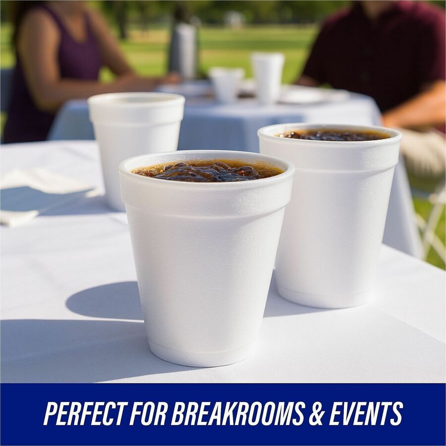 10 fl oz - White - Foam - Hot Drink, Cold Drink - 25/Pack - 40 / Carton