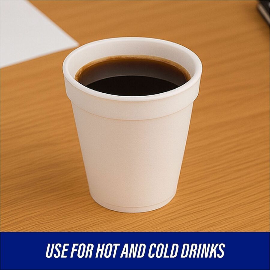 10 fl oz - White - Foam - Hot Drink, Cold Drink - 25/Pack - 40 / Carton
