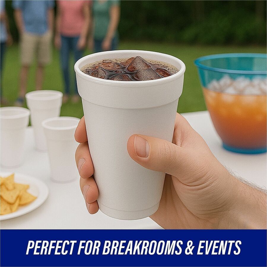 16 fl oz - White - Foam - Hot Drink, Cold Drink - 25/Pack - 20 / Carton