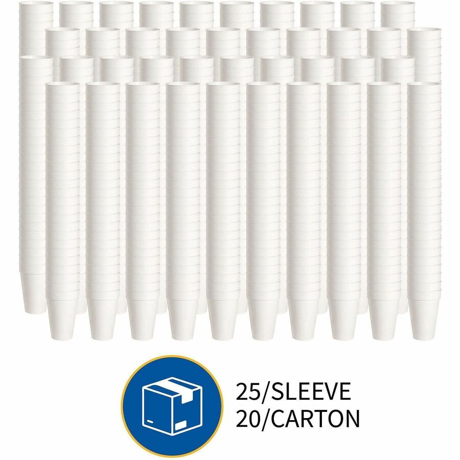 16 fl oz - White - Foam - Hot Drink, Cold Drink - 25/Pack - 20 / Carton