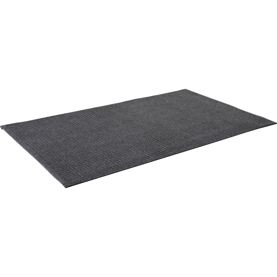 Genuine Joe EcoGuard Indoor Wiper Floor Mats - Indoor - 36" Length x 24" Width - Plastic, Rubber - Charcoal Gray - 1 Each