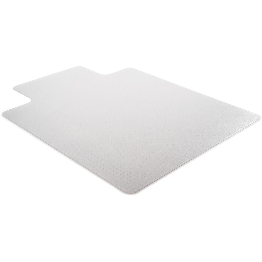 Lorell Standard Lip Low-pile Chairmat - Carpeted Floor - 48" Length x 36" Width x 0.122" Thickness - Lip Size 10" Length x 19" Width - Vinyl - Clear - 1 Each