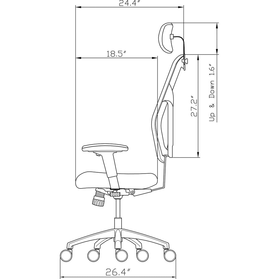 Lorell Elevate Mesh High-Back Executive Office Chair