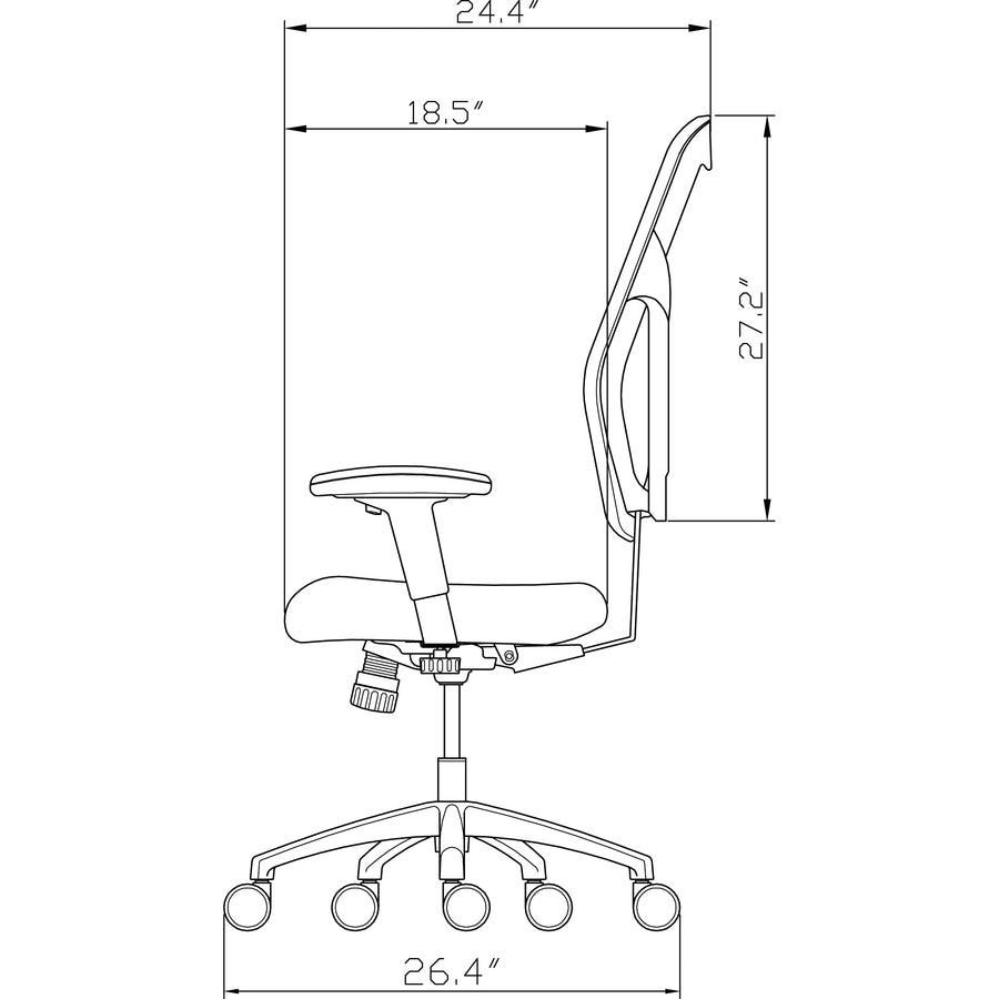 Lorell Elevate Mesh Mid-Back Office Chair