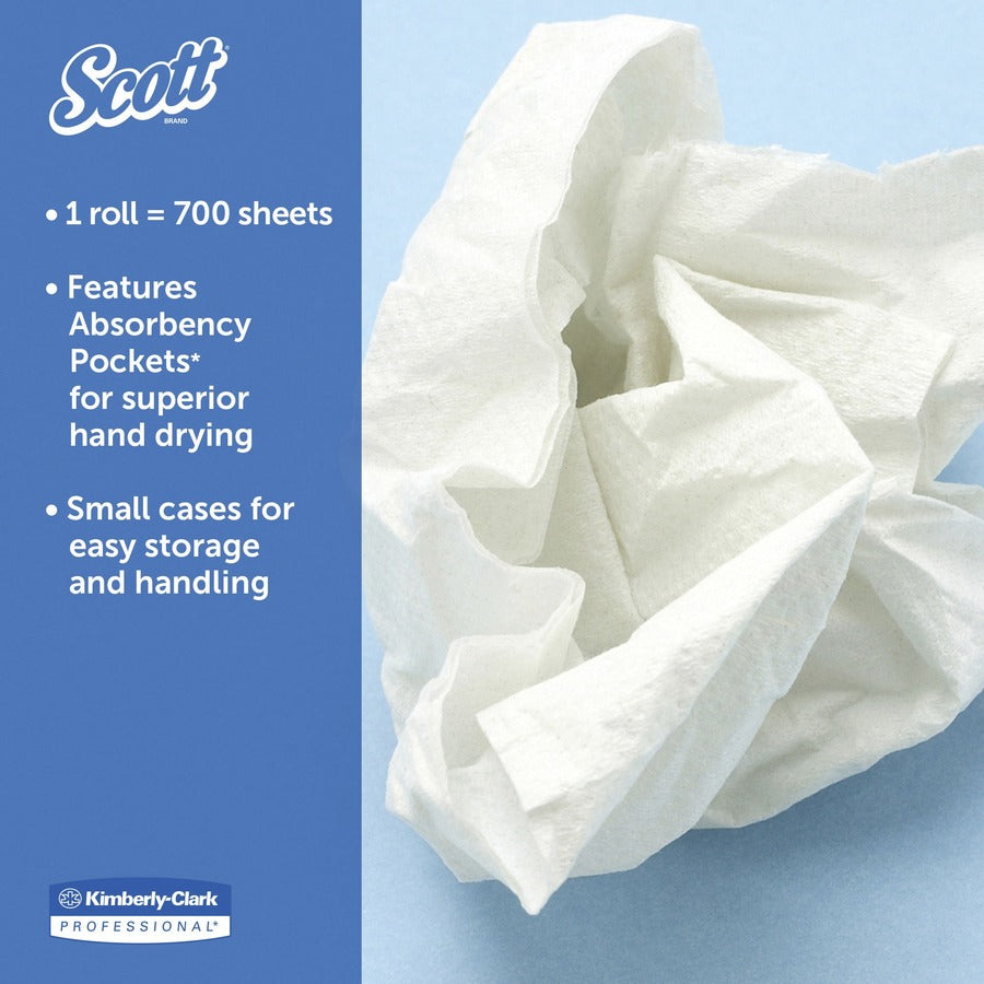 1 Ply - 8" Width x 12" Length - 700 Sheets/Roll - White - Paper - 1 Carton